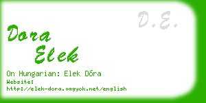 dora elek business card